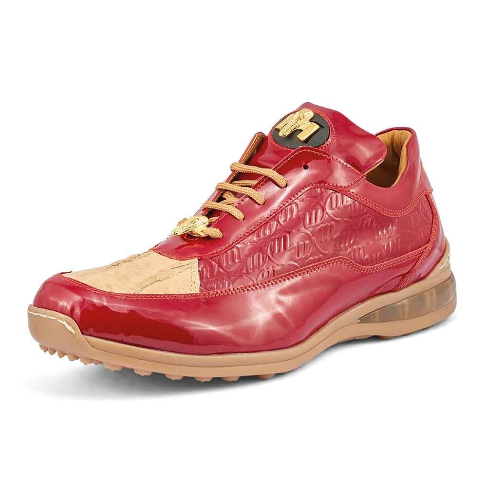 Mauri Bubble Baby Crocodile Skin and Patent Leather Men’s Sneaker
