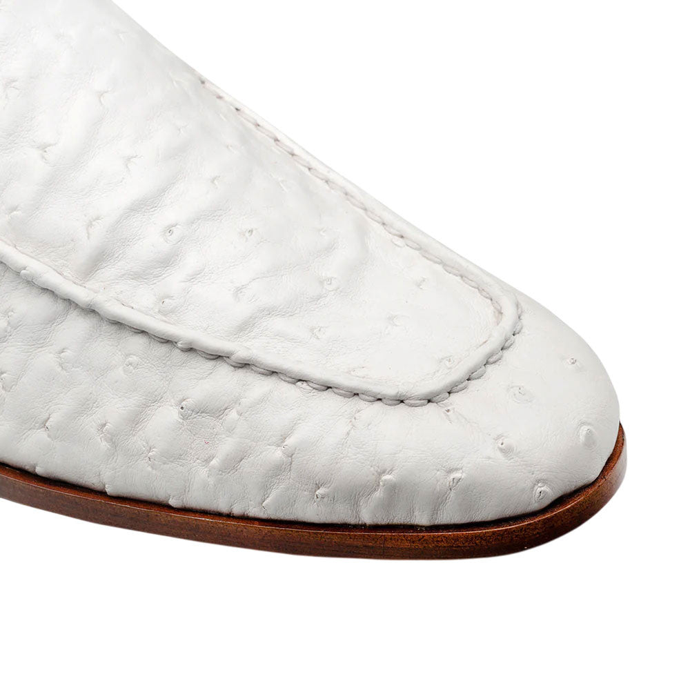 Mezlan Men's Menor White Genuine Ostrich Slip-On