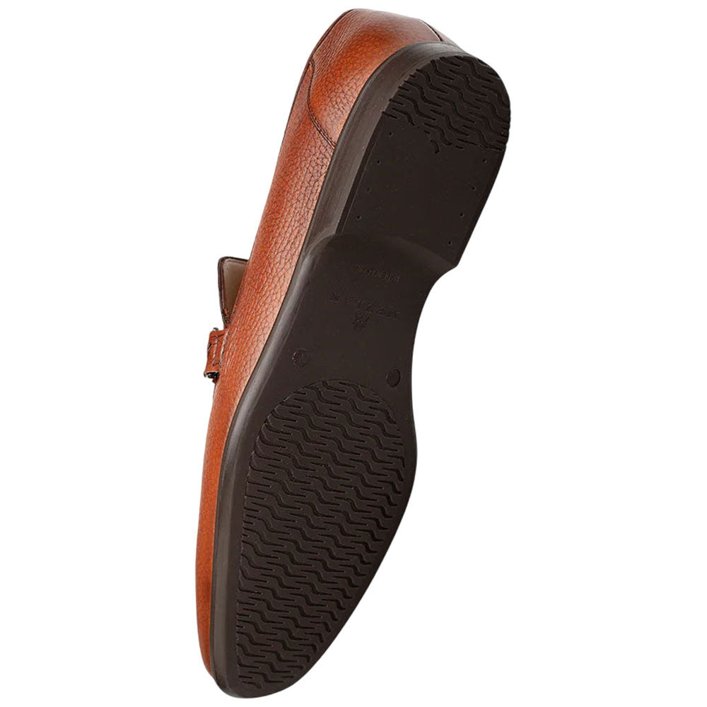Mezlan Men's Alarcon Cognac Deer Leather Slip-On Luxury Loafer