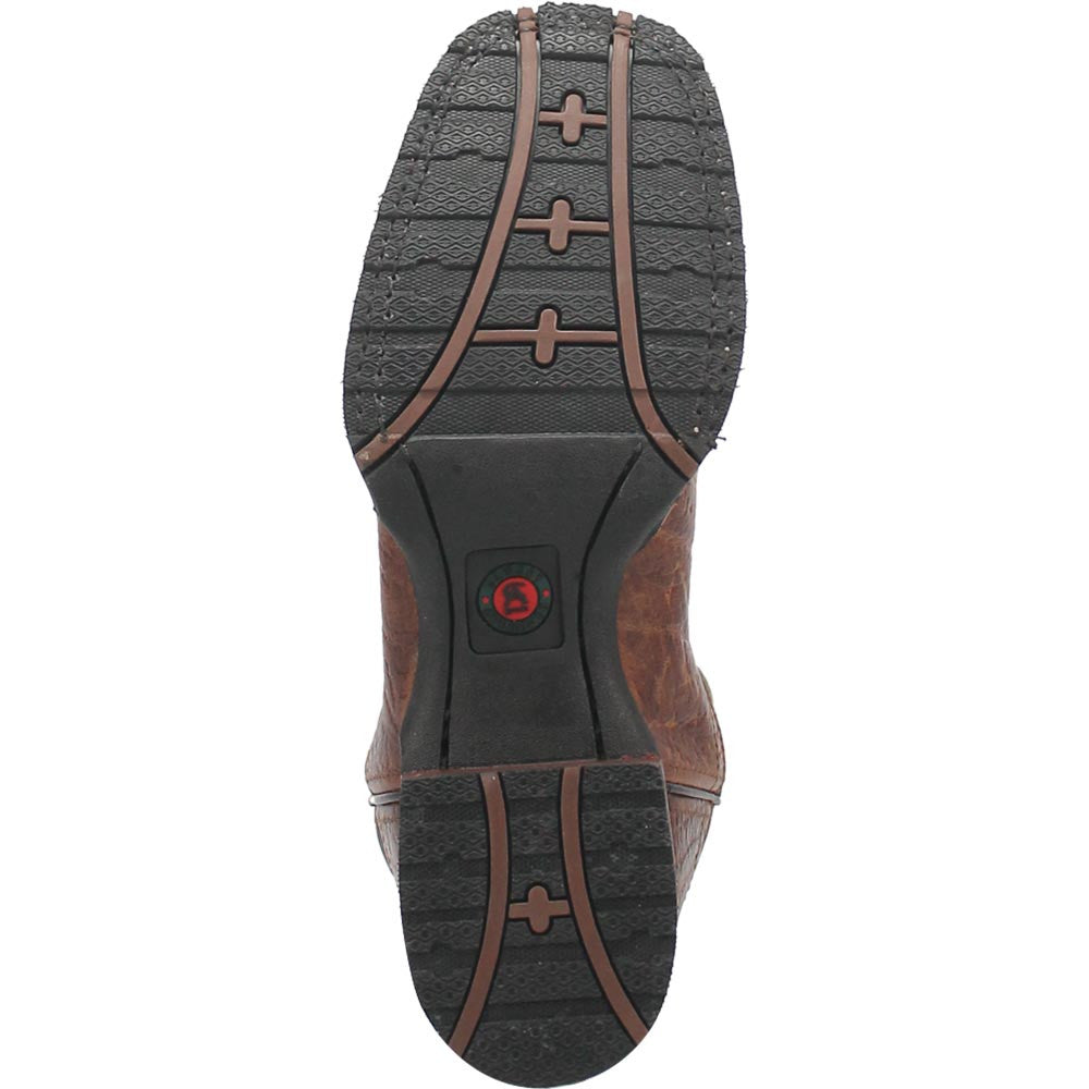 Laredo Broken Bow Rust Leather Square Toe Western Cowboy Boots (USA Men Size)