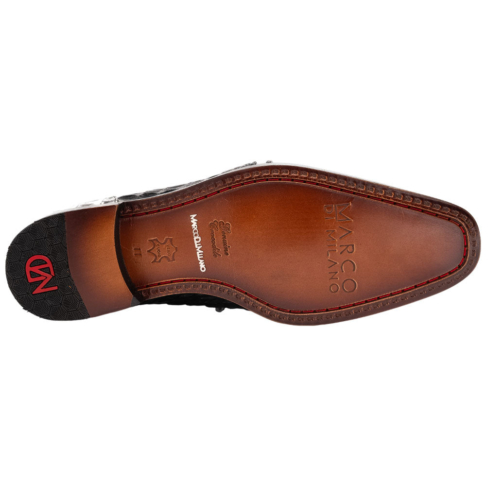 Marco Di Milano Caribe Derby Newspaper/Black Caiman Shoes