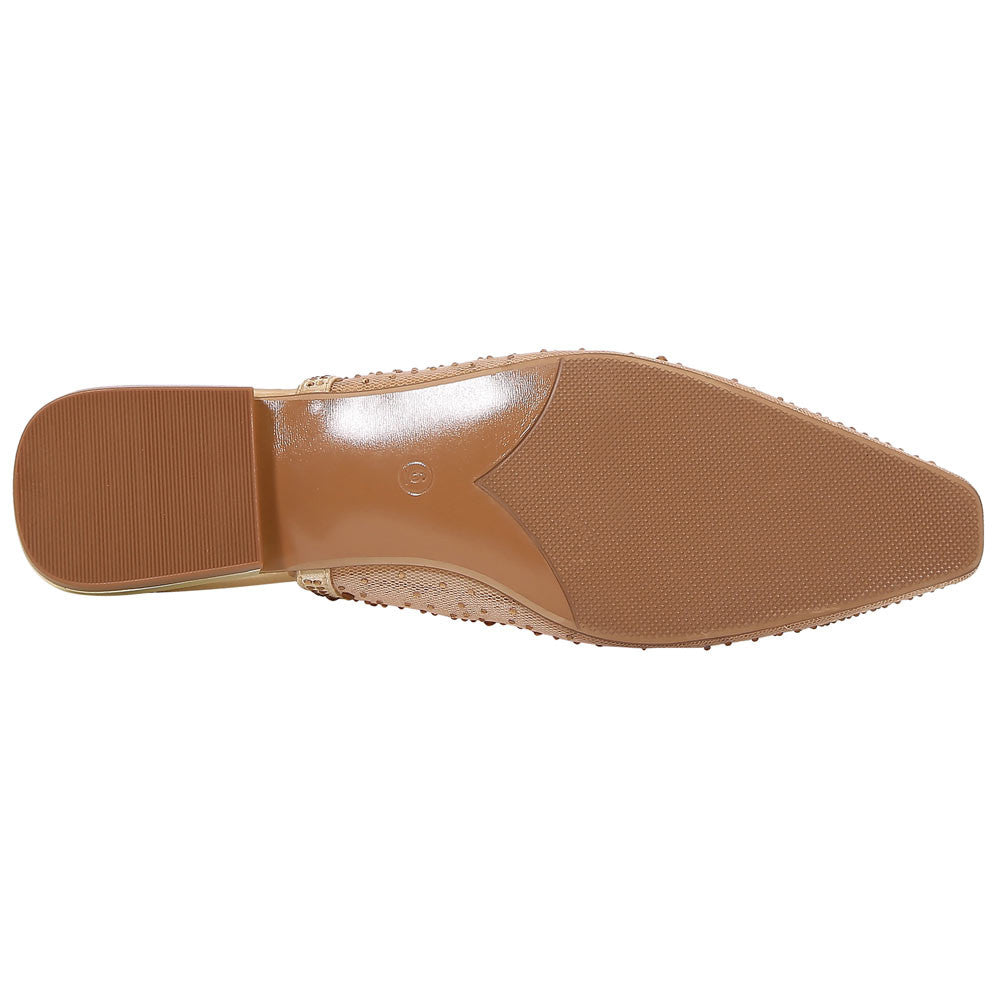 Lady Couture Kara 0.75” Block Heel Flats in Gold