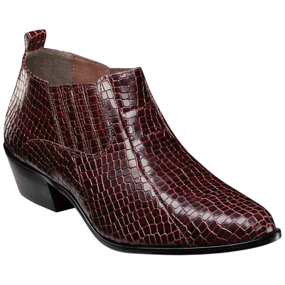 Stacy Adams SANDOVAL Burgundy Cuban Heeled Boots