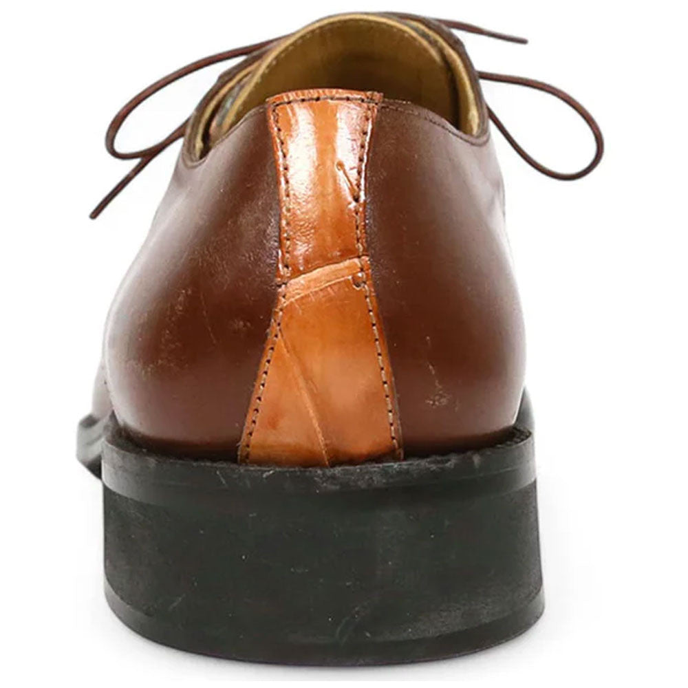 Mauri Arsenal Men's Gold Shoes Alligator / Calf-Skin Leather Lace-Up Derby Shoes