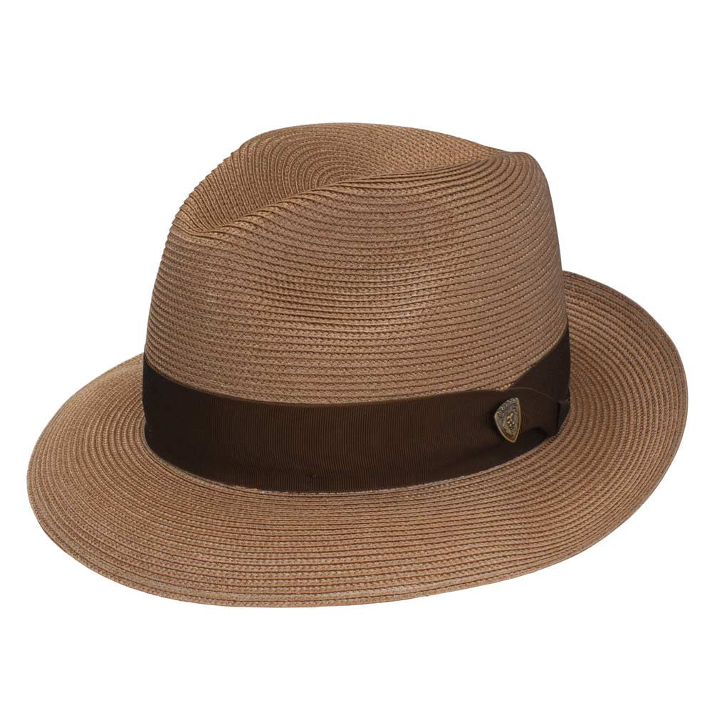Dobbs Rosebud Cognac Florentine Milan Straw Hat