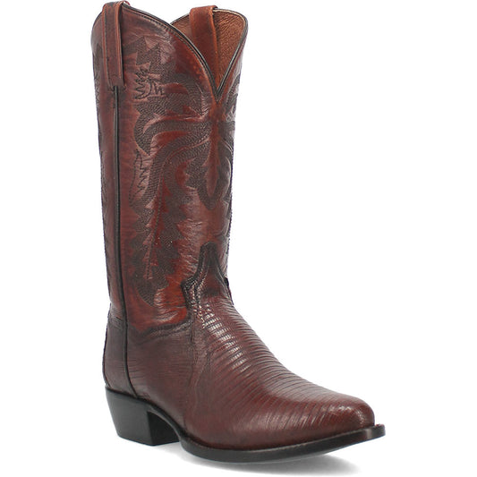Dan Post Men’s Winston Tan Exotic Lizard Leather 13” Round Toe Cowboy Boot