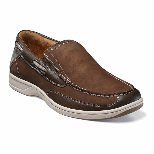 Florsheim Lakeside Brown Moc Toe Slip On Shoes