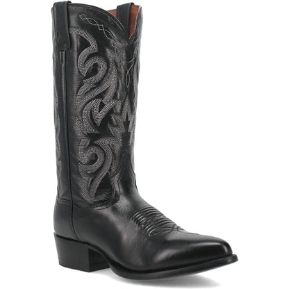 Dan Post Men’s Milwaukee 13” J Pointed Toe Black Cowboy Fine Leather Boot