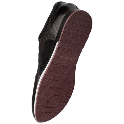 Mezlan Shoes Men’s Black Suede & Linen Riumar Hybrid Sneaker