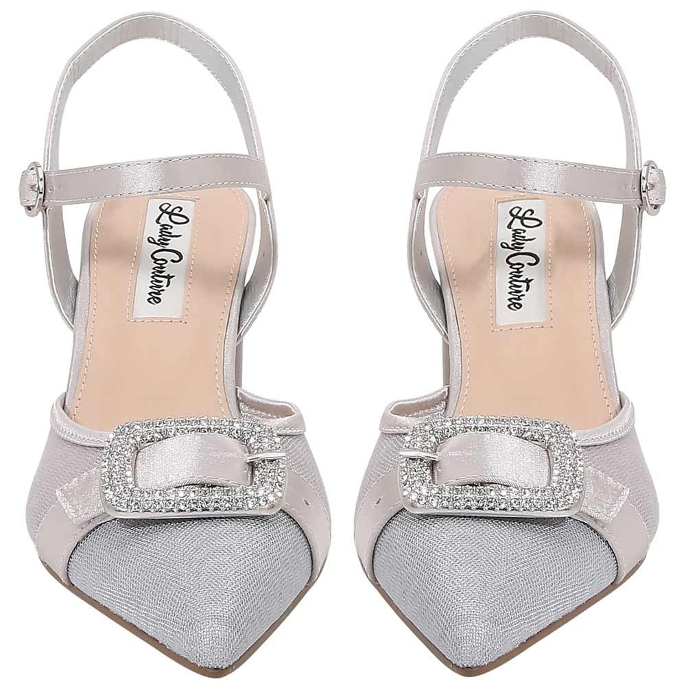 Lady Couture Bianca 3” Heel Pump in Silver