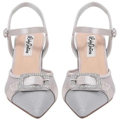 Lady Couture Bianca 3” Heel Pump in Silver