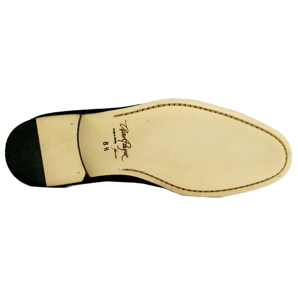 Alan Payne Men’s Black Velour Suede Leather Loafers