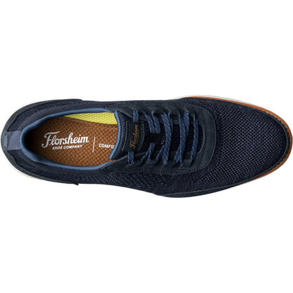Florsheim Launch Navy Knit Elastic Lace Moc Toe Casual Loafers (USA Men Size)