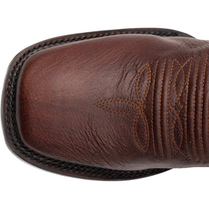 Ferrini Men’s Dylan Brandy Square Toe Leather Cowboy Boots