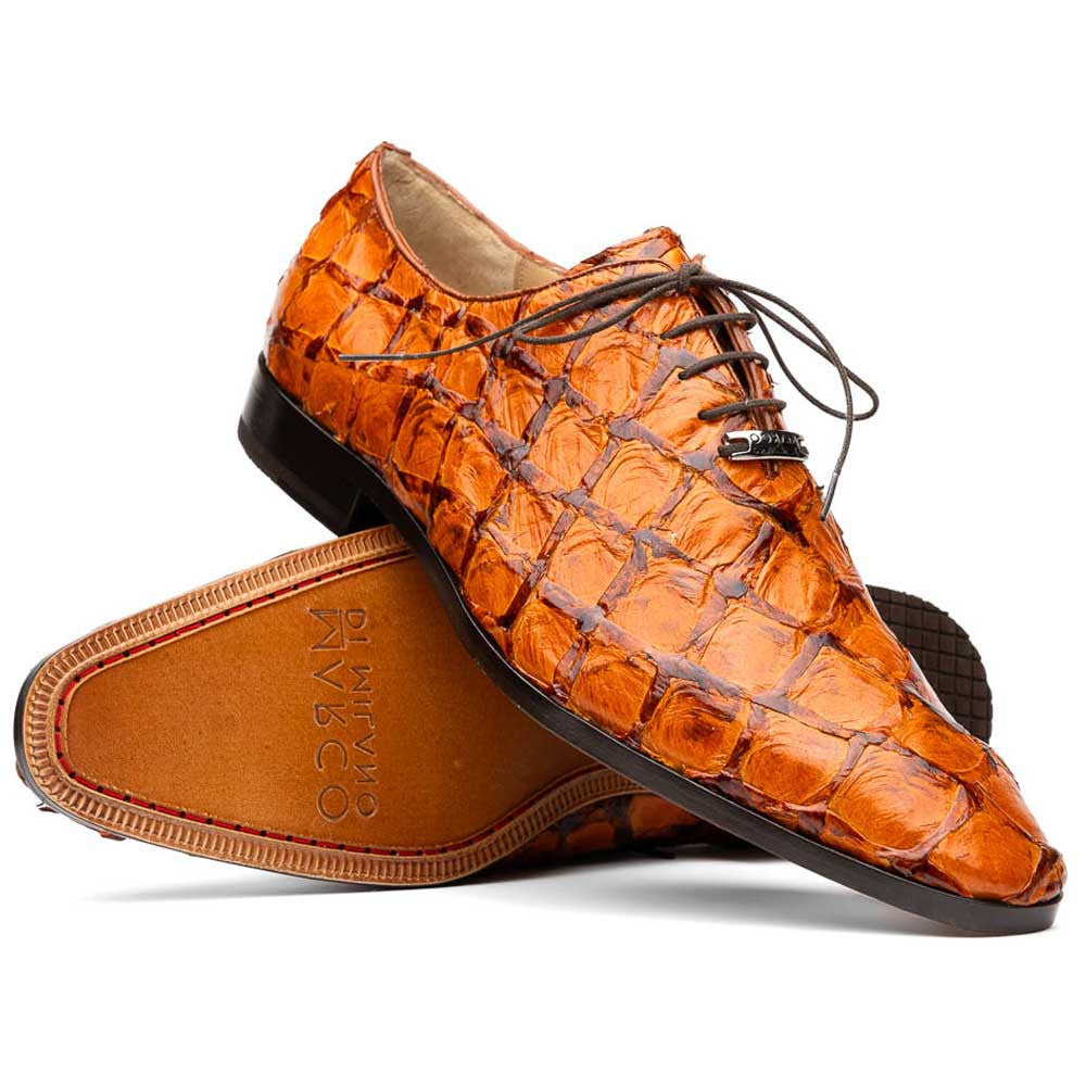 Oliveri Men's Genuine Pirarucu Skin Classic Dress Oxford | Marco Di Milano