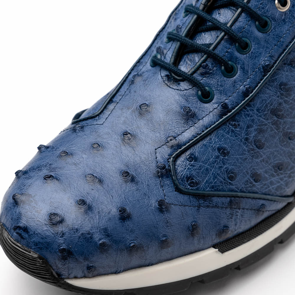 Marco Di Milano Scanno Antique Navy Ostrich Fashion Sneakers