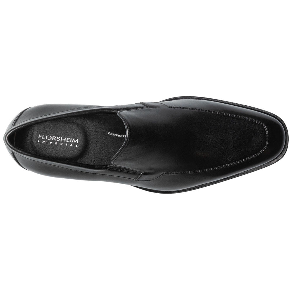 Florsheim Jacobi Moc Toe Slip On Black Leather Loafers for Men