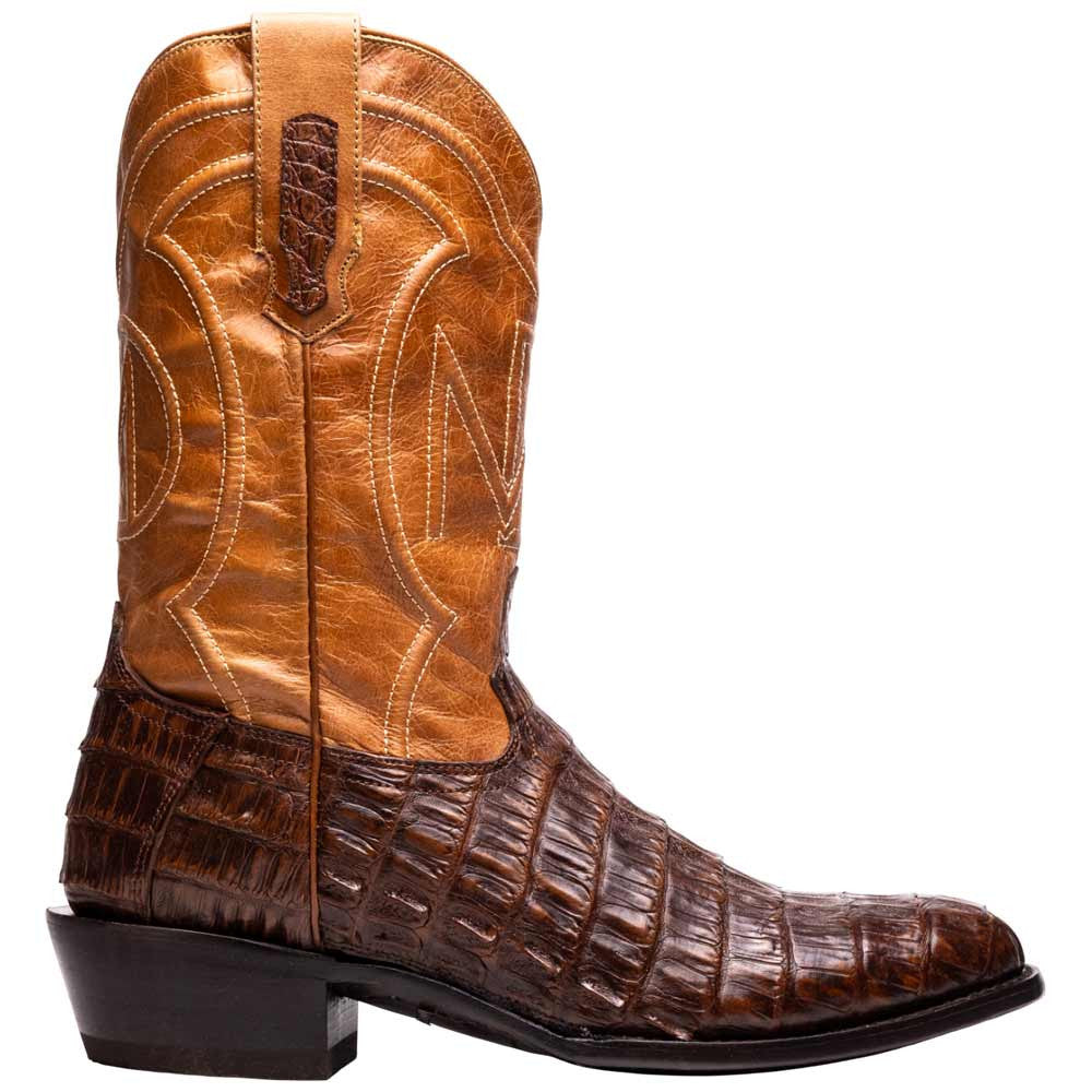 Phoenix Genuine Caiman Belly Skin Aged Maple Cowboy Boot | Marco Di Milano Western Boots