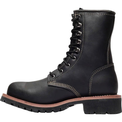 Bonanza 9" Black Steel Toe Logger Work Boots