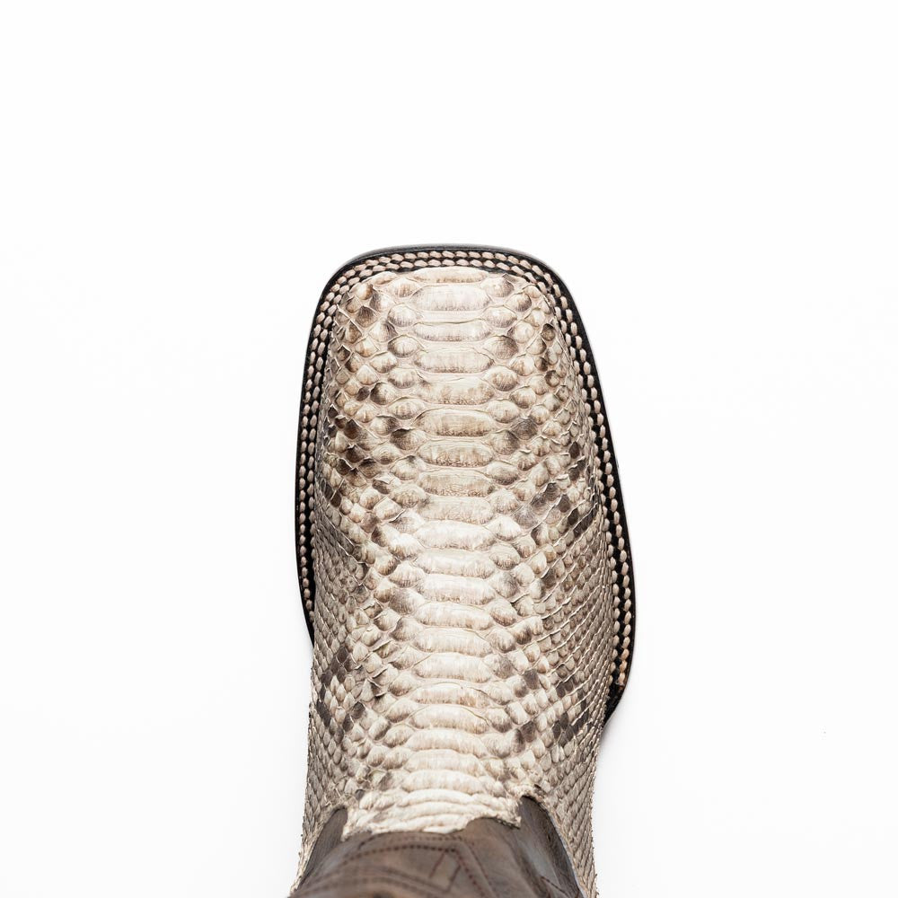 Missouri Genuine Python Skin Natural Cowboy Boot | Marco Di Milano Western Boots