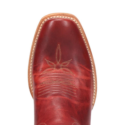 Dan Post Adelaide Stockman Red Leather Cutter Toe Western Cowgirl Boots