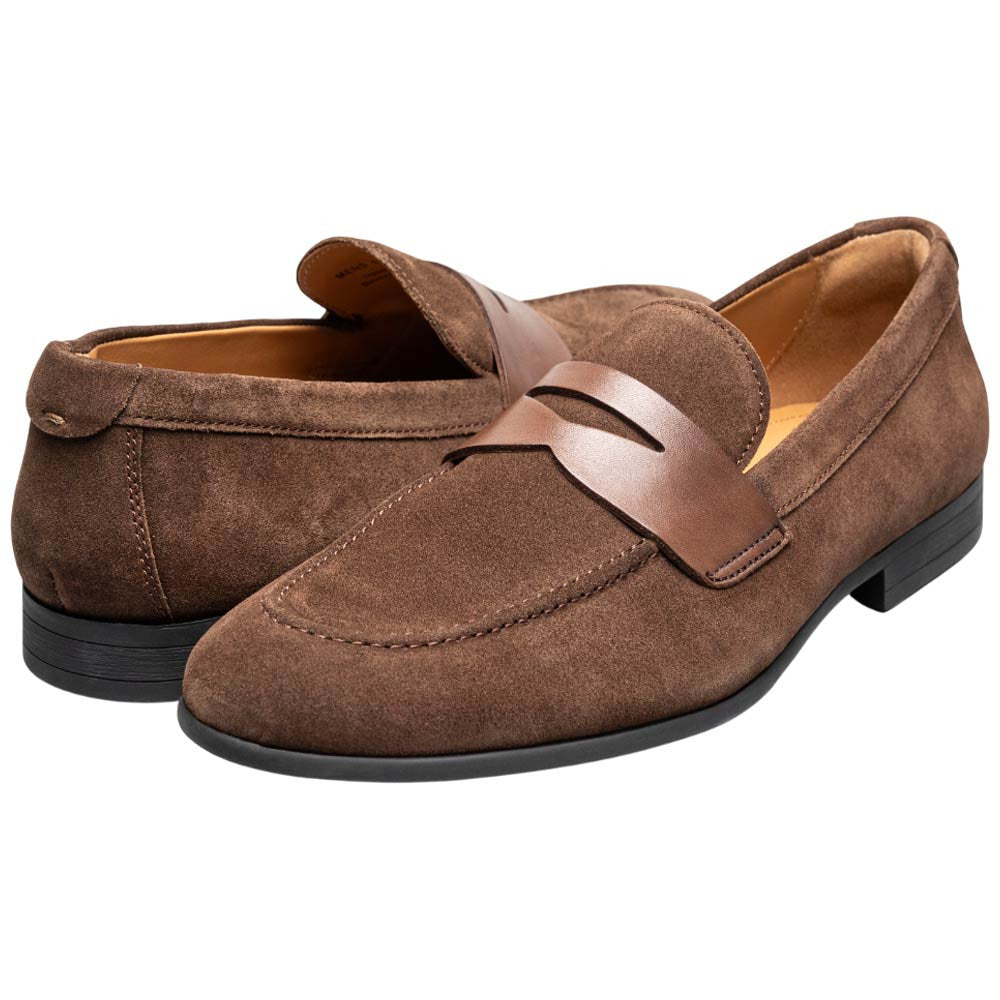 Florsheim Modena Moc Toe Brown Suede Penny Loafer for Men