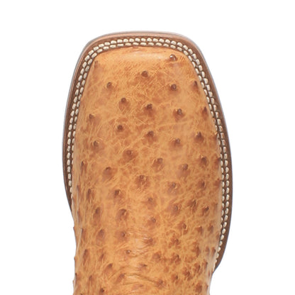 Dan Post Kershaw Genuine Ostrich Saddle/Brown Western Cowboy Boot (USA Men Size)