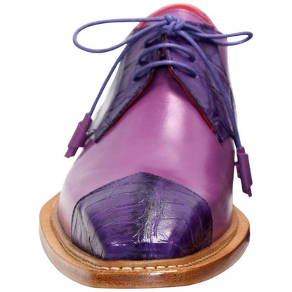 Fennix of Italy Genuine Alligator Skin LANDON 2 Purple Multi Shoe (USA Men Size)