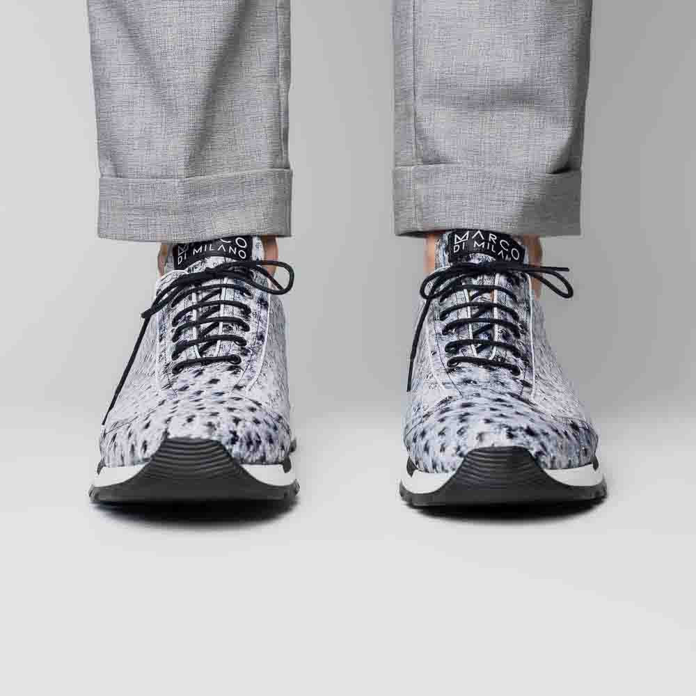 Marco Di Milano Scanno Newspaper Ostrich Sneakers