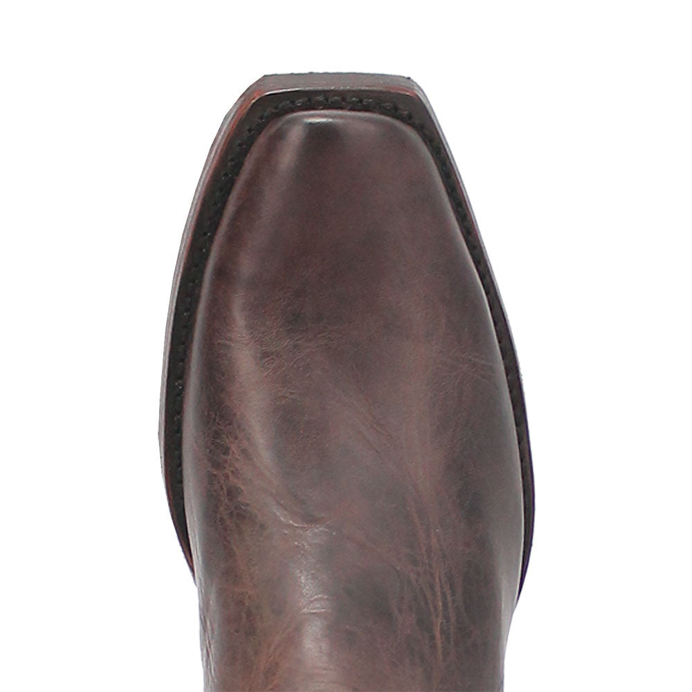 Dingo True Grit Brown/Red Leather Snoot Toe Western Cowboy Boots (USA Men Size)