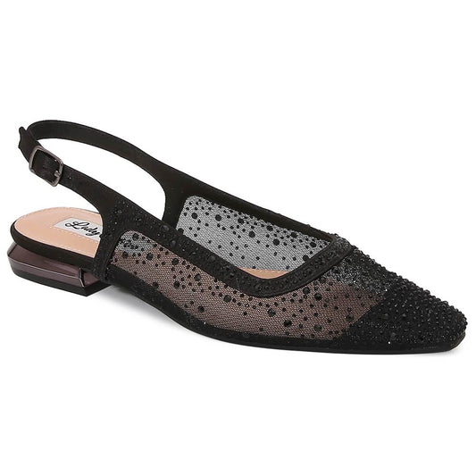 Lady Couture Kara 0.75” Block Heel Flats in Black