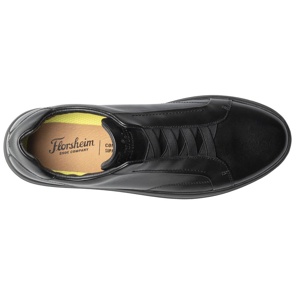 Florsheim Monopoli Black Elastic Lace To Toe Casual Sneaker