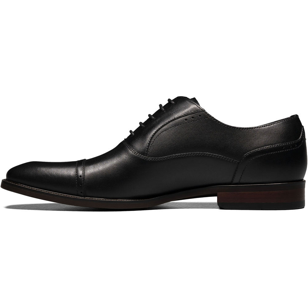 Florsheim Sorrento Black Smooth Leather Cap Toe Oxford Shoes