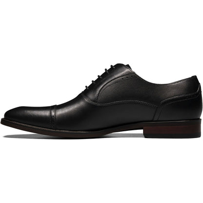 Florsheim Sorrento Black Smooth Leather Cap Toe Oxford Shoes