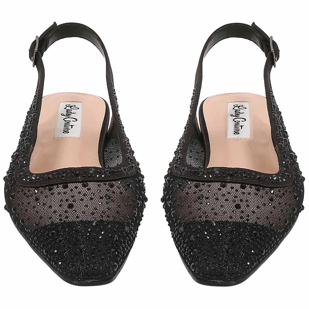 Lady Couture Kara 0.75” Block Heel Flats in Black