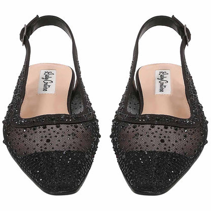 Lady Couture Kara 0.75” Block Heel Flats in Black