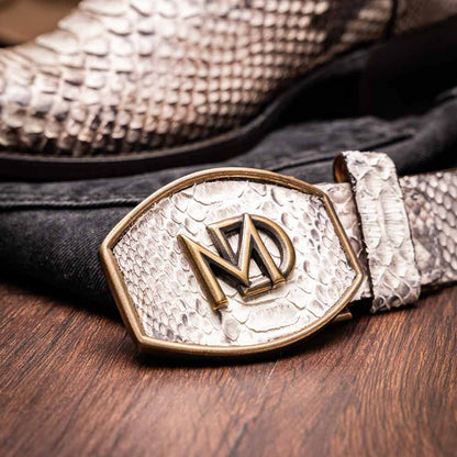 Kansas Genuine Python Skin Natural Cowboy Boot | Marco Di Milano Western Boots