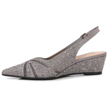 Lady Couture Daniela 2" Wedge Pump in Pewter