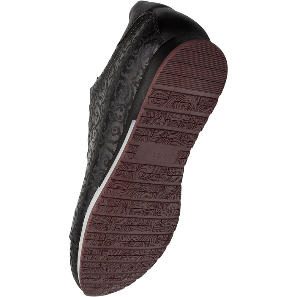 Mezlan Men's Portico Embossed Leather Sneaker in Black