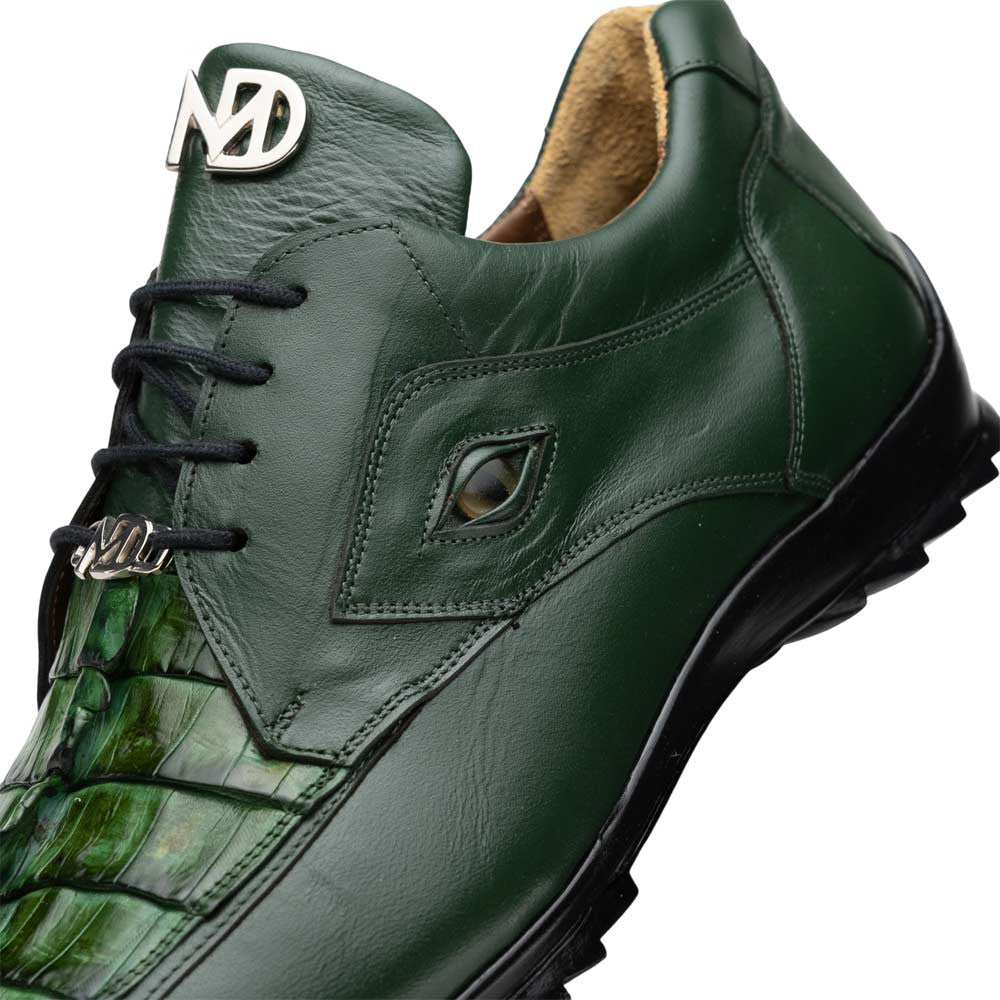 Marco Di Milano Udine Genuine Hornback Caiman & Calf Leather Sneaker - Green
