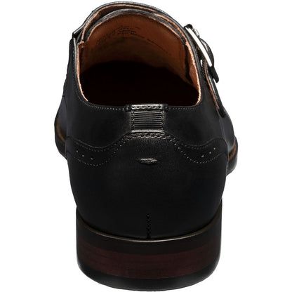 Florsheim Sorrento Black Plain Toe Single Monk Strap Shoes