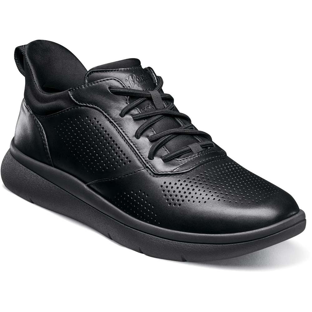 Florsheim Fleet Black Multi Knit Elastic Lace Casual Sneaker