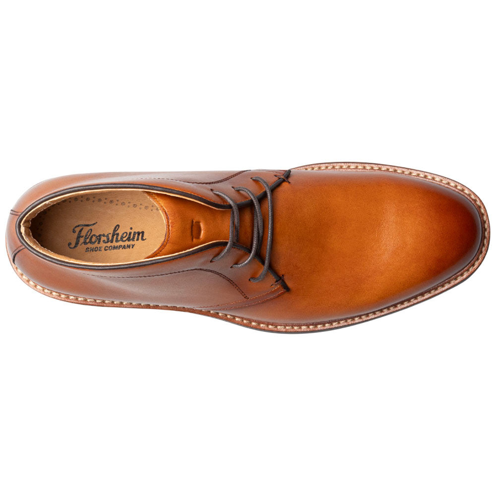 Florsheim Anthem Plain Toe Saddle Tan Leather Chukka Boot for Men