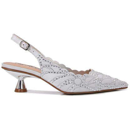 Lady Couture Kaite Pump 2" Heel in Silver