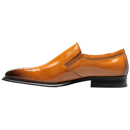 Stacy Adams Alistair Plain Toe Ornament Slip-On - Tan
