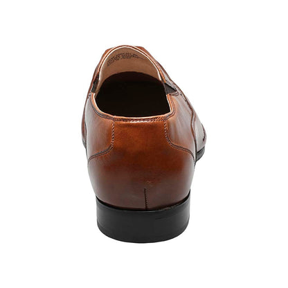 Stacy Adams Templin Cognac Leather Bike Toe Loafers (USA Men Size)
