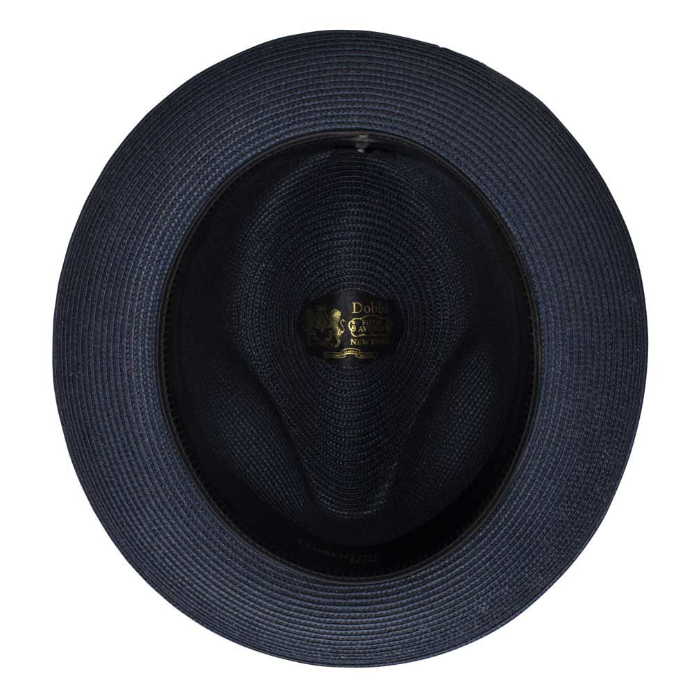 Dobbs Rosebud Navy Florentine Milan Straw Hat