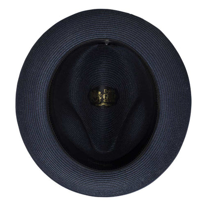 Dobbs Rosebud Navy Florentine Milan Straw Hat