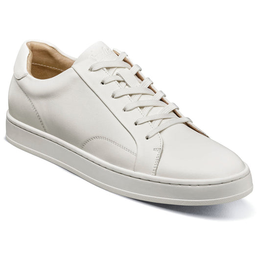 Norwalk Monopoli Lace To Toe Sneaker | Florsheim Cream Dress Sneakers for Men