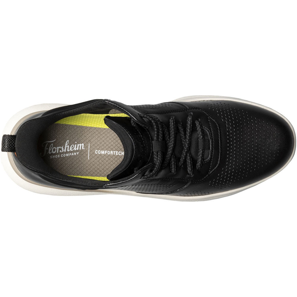 Florsheim Fleet Black Perf Toe Elastic Lace Men's Sneaker
